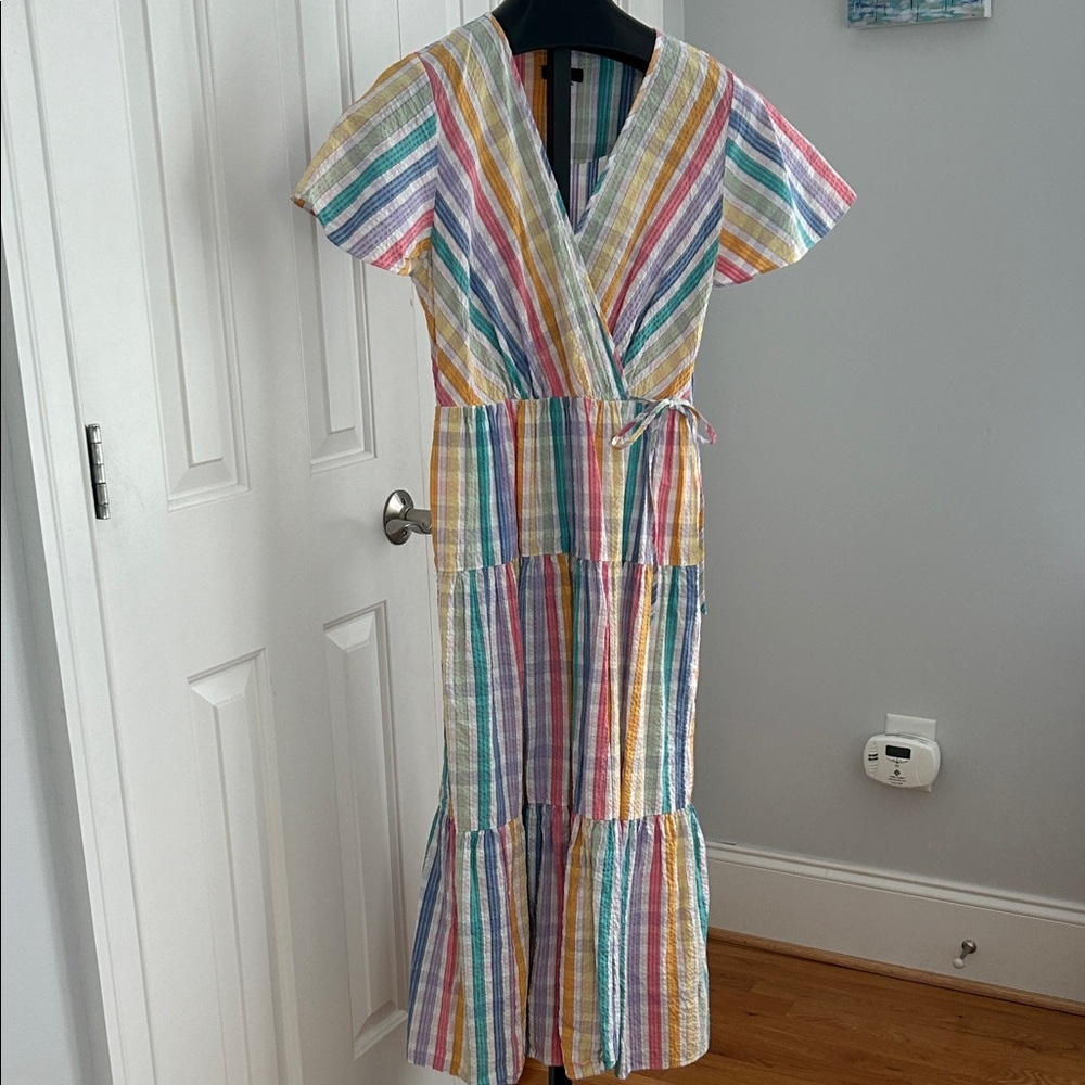 J.Crew Women’s Multicolor Striped Midi Dress
